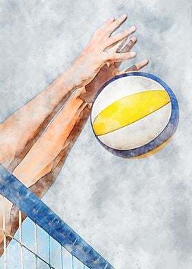 American Volleyball Canvas Paintings Wallsdefined