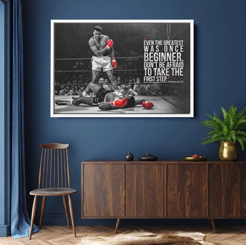 Muhammad Ali Boxing Motivational Quote Canvas Painting Wallsdefined