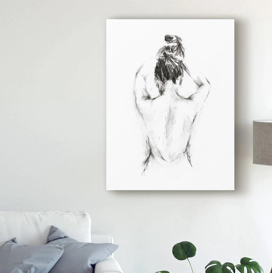 Female Abstract Nude Painting Wallsdefined