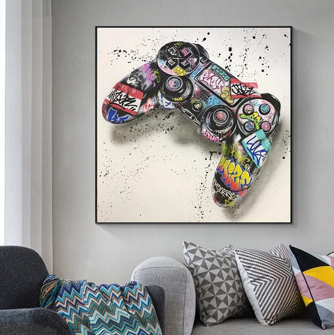 Game Controller Abstract Painting Wallsdefined