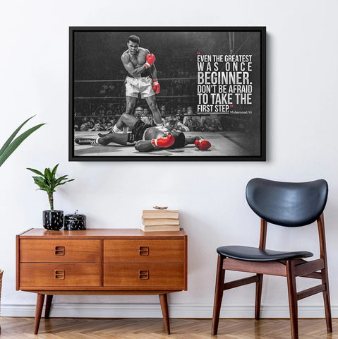 Muhammad Ali Boxing Motivational Quote Canvas Painting Wallsdefined