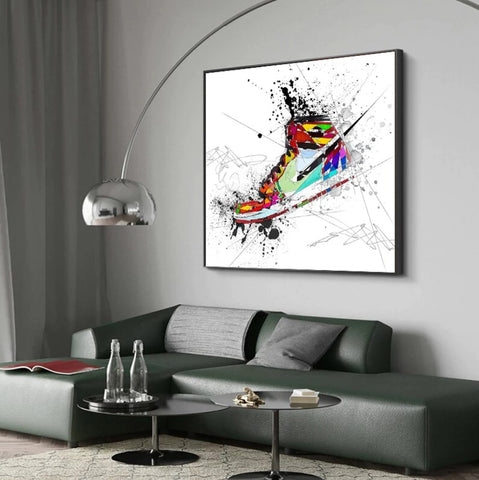 Watercolor Sneaker Shoes Canvas Paintings Wallsdefined