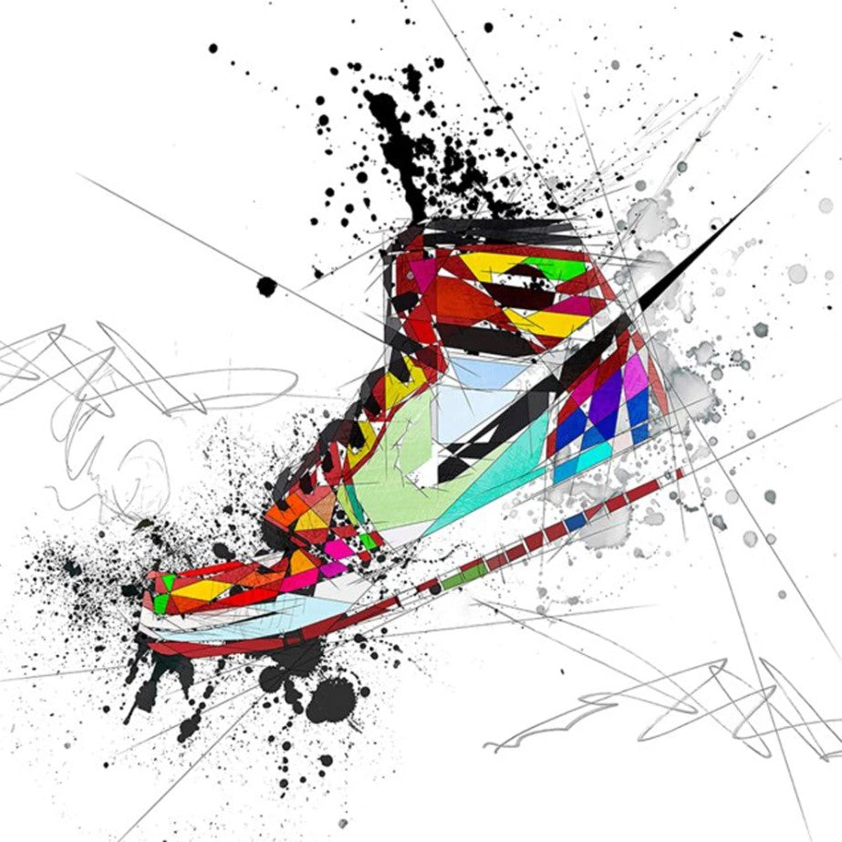 Watercolor Sneaker Shoes Canvas Paintings Wallsdefined