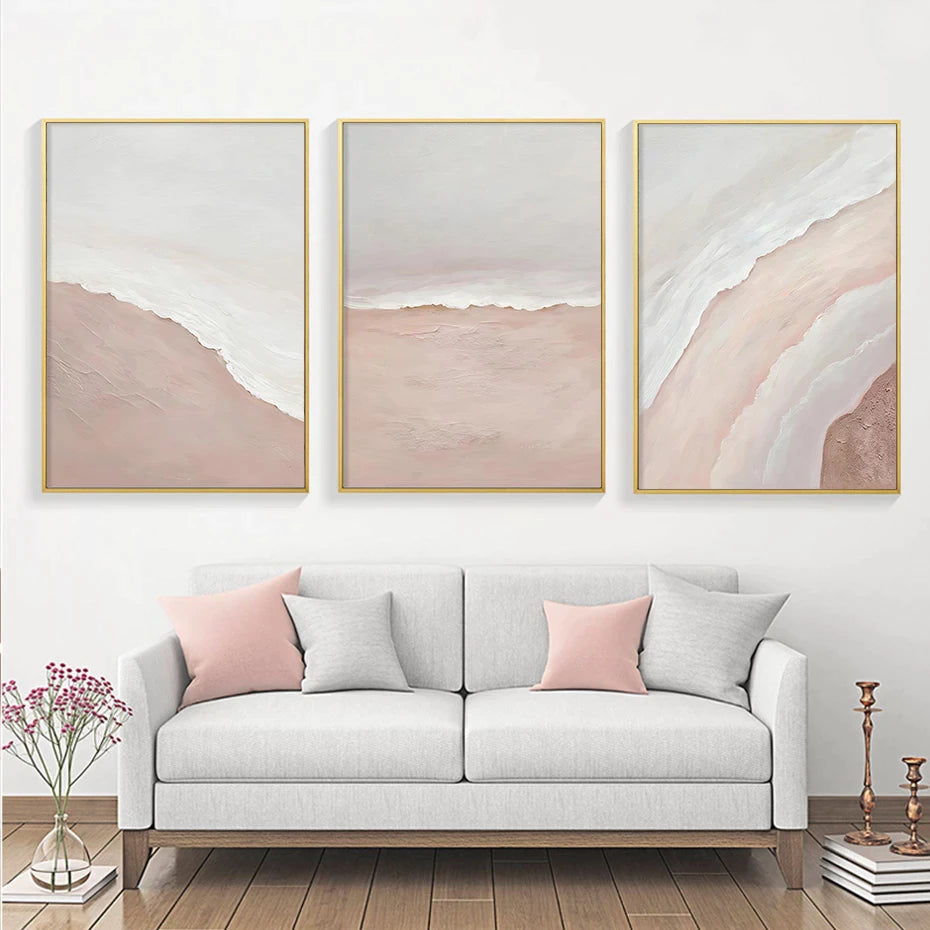 Bohemian Sea Waves Canvas Painting Wallsdefined