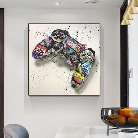 Game Controller Abstract Painting Wallsdefined