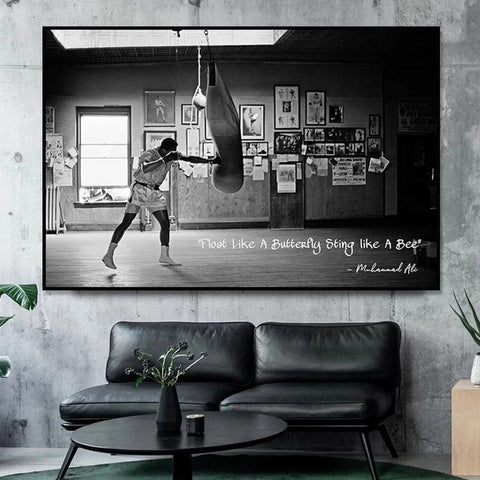 Muhammad Ali Boxing Motivational Quote Canvas Painting Wallsdefined