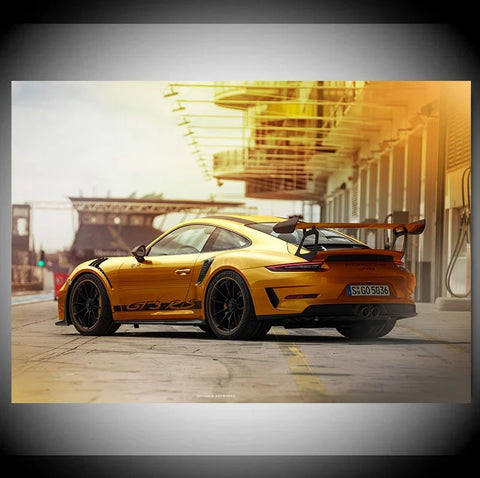 Porsches 911 GT3 Sport Car Canvas Painting Wallsdefined