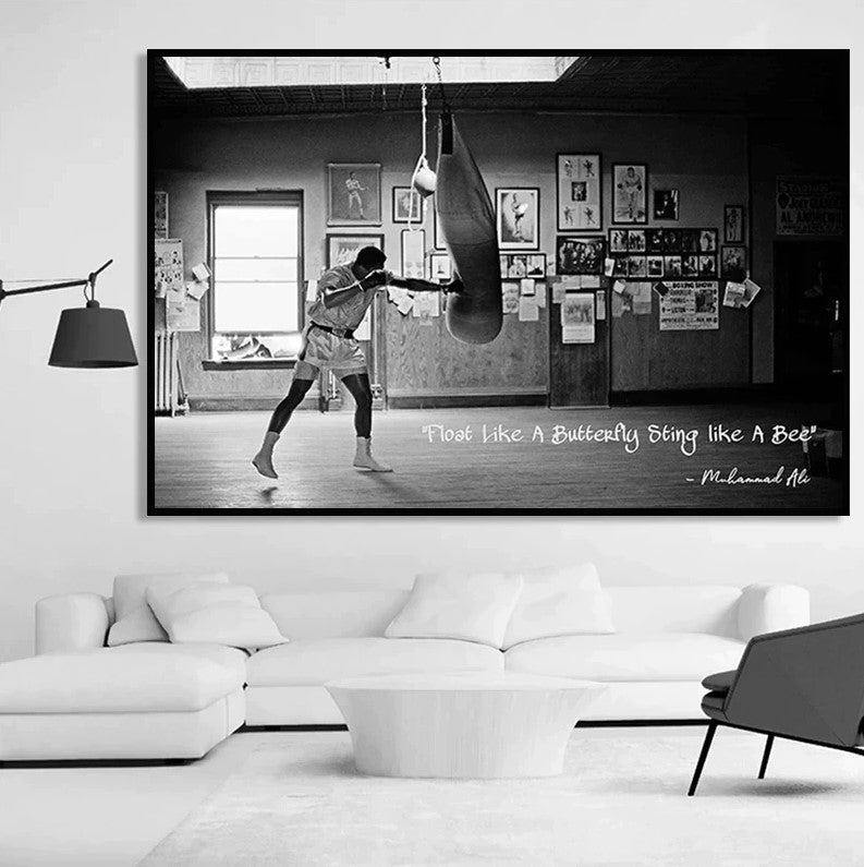 Muhammad Ali Boxing Motivational Quote Canvas Painting Wallsdefined