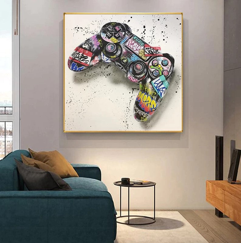 Game Controller Abstract Painting Wallsdefined