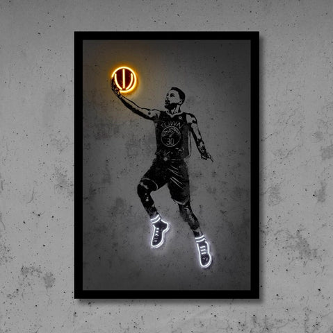 Neon Basketball Sport Posters Canvas Painting Wallsdefined