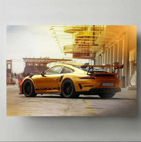 Porsches 911 GT3 Sport Car Canvas Painting Wallsdefined