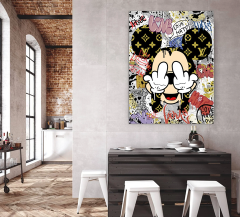 Mickey Mouse Graffiti Canvas Print My Store