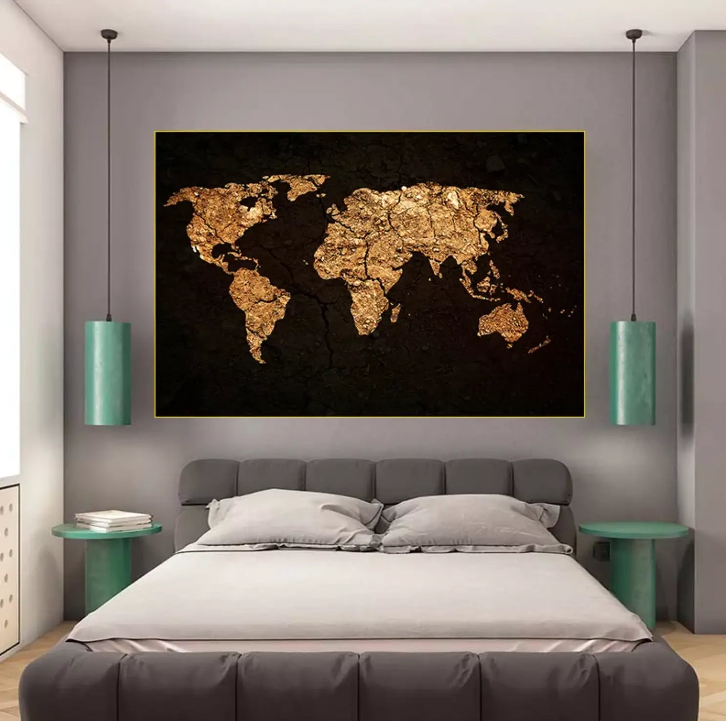 World Map Painting on Canvas Oil Painting My Store