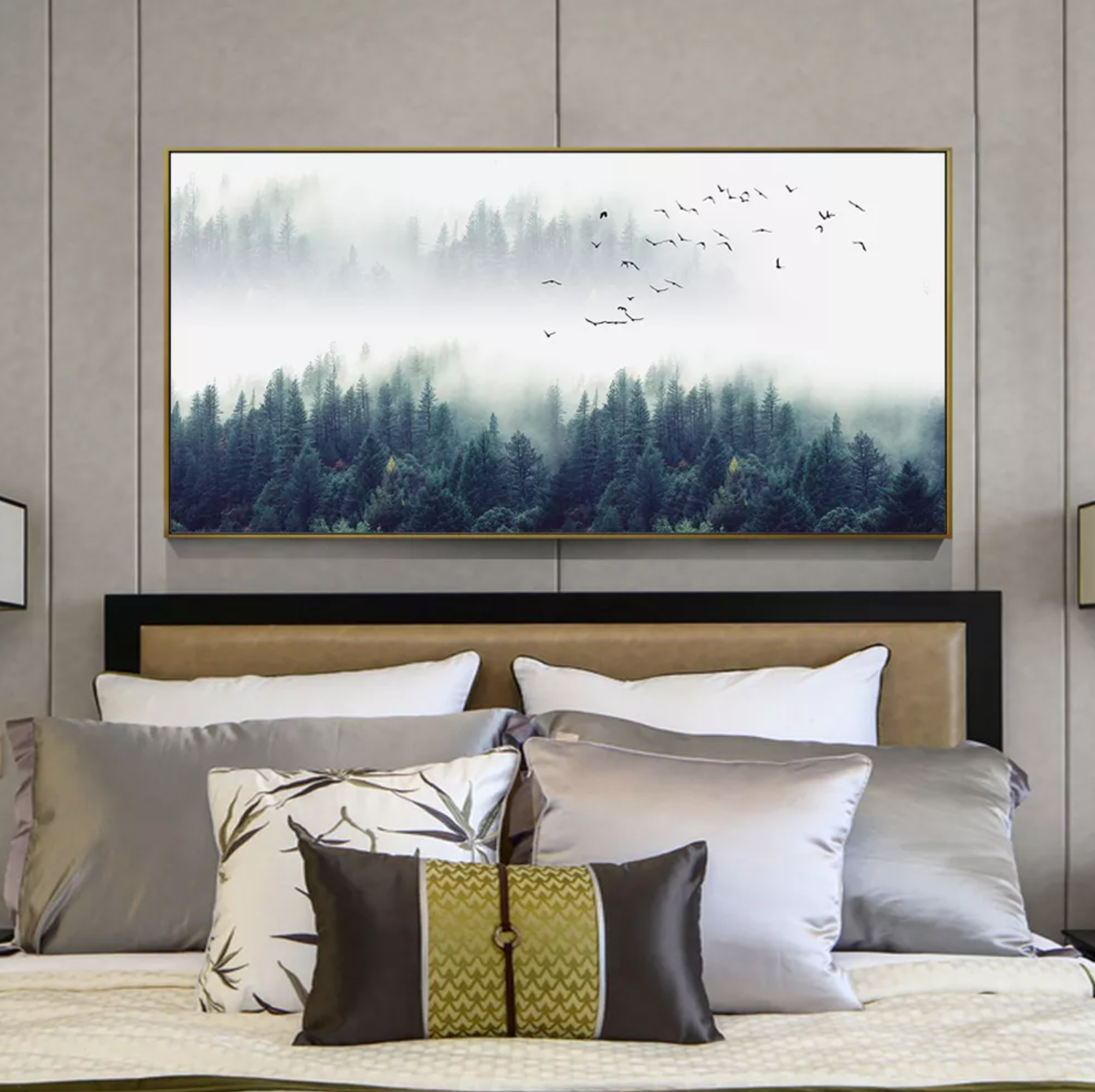 Nordic Style Misty Landscape Canvas My Store