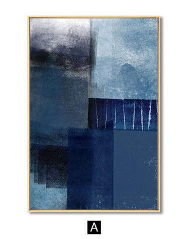 Abstract Modern Minimalist Poster Blue Graffiti Casual Simple Fresh Print Canvas My Store