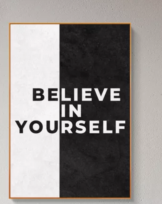 Believe In Yourself Motivational Canvas Print My Store