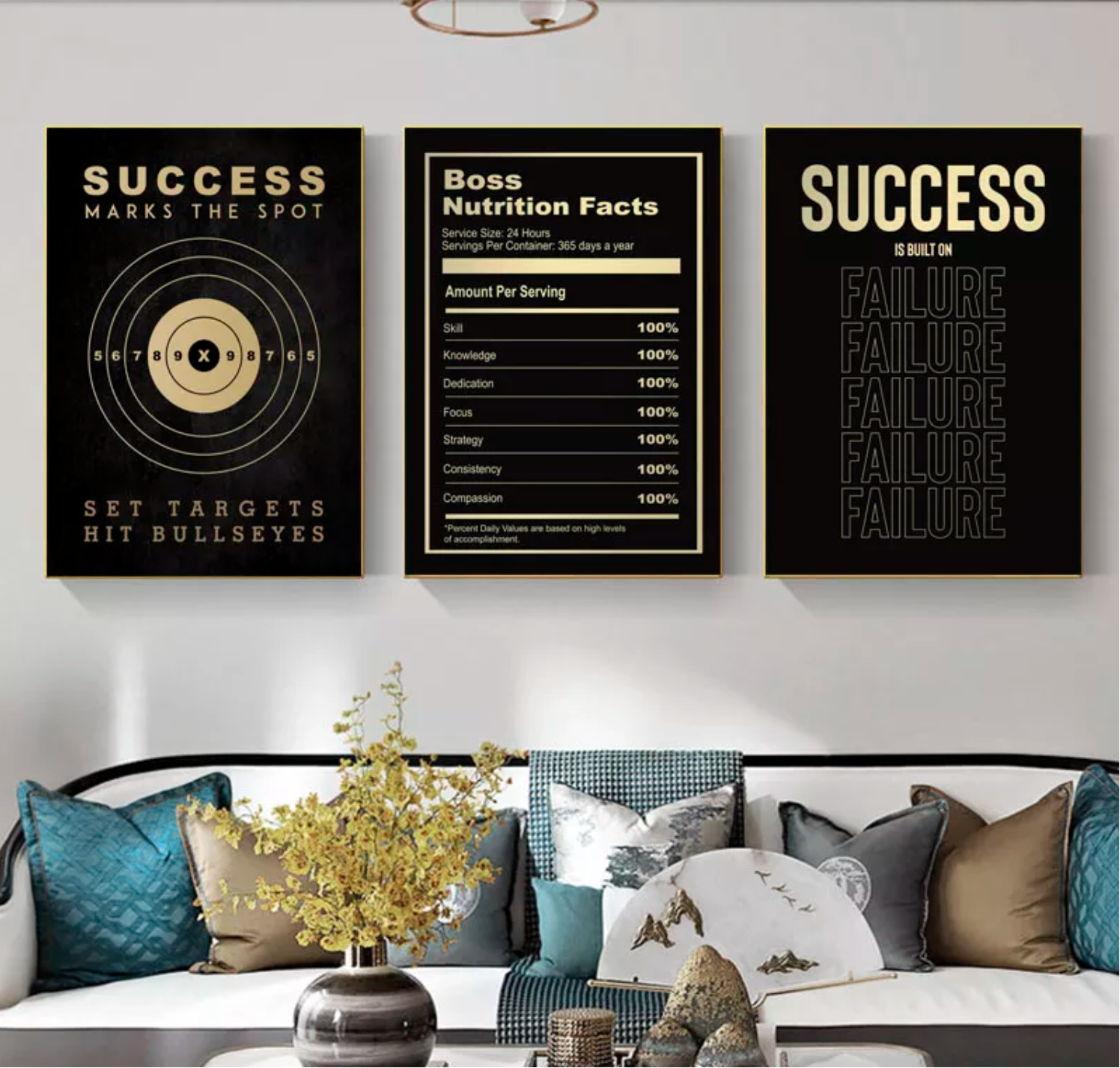 Success Motivational Canvas Print My Store