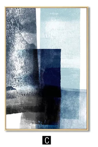 Abstract Modern Minimalist Poster Blue Graffiti Casual Simple Fresh Print Canvas My Store