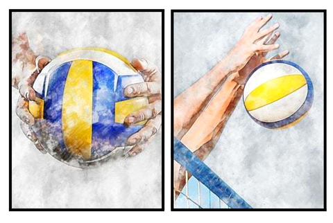 American Volleyball Canvas Paintings Wallsdefined